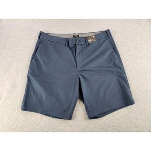 NEW Express Shorts Mens SZ 36 Stretch 8" Inseam Slate Blue Slim Golf Flat Front